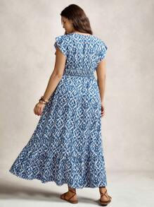 Zelara 大码佩斯利印花长款度假休闲连衣裙 波西米亚风女式夏季服装 女式夏装 女式优雅连衣裙 女式度假服装 女式沙滩装 大码女装 女式超长连衣裙 复古蓝白印花修腰长裙，适合假日约会 波西米亚风长裙 女式碎花连衣裙 女式碎花连衣裙 母亲节波西米亚风长裙 休闲休闲风格海军风 女式海军风连衣裙 女式航海休闲装 女士机场装 秋装 大码校服 返校节礼服 女士生日服装