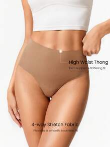 GLOWMODE 2条装轻薄透气吸汗高腰无痕隐形丁字裤日常休闲运动