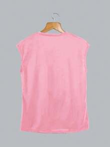Manfinity Dauomo Camiseta de tirantes de hombre con estampado de figura, cuello redondo, informal y holgada