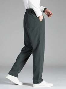 Manfinity Homme 男士字母印花口袋直筒休闲裤