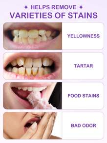 Slow Sunday Purple 牙齿美白贴，去除烟渍、咖啡渍、茶渍，保持口腔洁净亮白