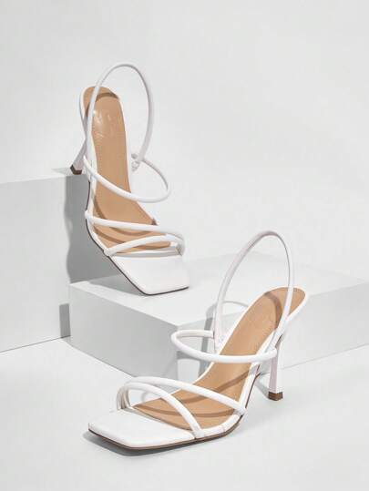 CUCCOO BIZCHIC Zapatos de mujer sandalias de tacón alto blancas para boda, zapatos de graduación, tacones para baile de graduación, vacaciones, rebajas de verano, básicos elegantes, casual de negocios, negocios elegantes, Navidad, Año Nuevo, días festivos