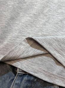 Attitoon 休闲简约猫咪图案圆领短袖修身女式 T 恤，适合夏季