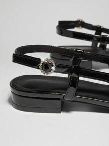 SHUZIA Giày bệt mũi nhọn thời trang thanh lịch, quai sau thoải mái cho nữ - màu đen - Xem 6