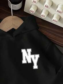 Baby Boy Knitted Soft Sweatshirt, Casual Thick Warm Winter Pullover, Suitable For Autumn Fall - Black - View 3