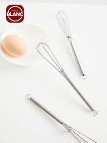 1/2/3pcs 7Inch Stainless Steel Stir Egg Cream Hand Egg Beater Whisk For Kitchen Blender Mixer Stirring Beating Daily Baking Essentials Holiday Essentials