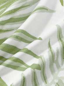 INAWLY 女士休闲度假植物印花长款吊带裙 - 薄荷綠 - 查看 5