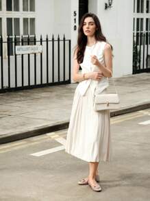 CUCCOO BIZCHIC 女士鞋时尚扣饰舒适米色平底鞋度假鞋夏季促销圣诞秋季新年假期