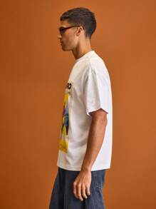 Musero 超大短袖落肩图案T恤夏季假期