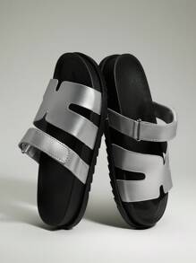 SHUZIA Women Silver Open-Toe Flat Sandals Summer Shoes Spring Shoes Spring Break Easter Mother's Day Present - Silver - View 6