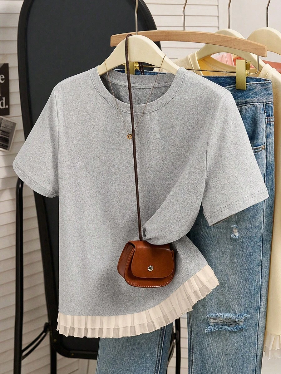 INAWLY T-shirt élégant à franges pour femme, nouvelle édition été