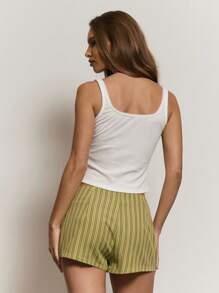 MUSERA Áo tank top cài cúc phía trước họa tiết chấm bi, dễ thương, thích hợp cho mùa thu, kỳ nghỉ, du lịch, phong cách thường ngày, gợi cảm, thanh lịch, đi biển, sang trọng, đơn giản, phù hợp cho nữ, mùa hè và mùa xuân. - trắng - Xem 3