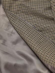 SHEIN MOD 休闲格子插肩袖抽绳连帽女式夹克，返校，休闲日常穿着，拉链夹克春季夹克女式连帽夹克秋冬女装 - 咖啡棕 - 查看 6