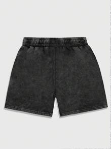 ROMWE MEN Prep Men's Summer Stars Casual Street Fashion Drawstring Waist Patchwork Shorts - Multicolor - View 2