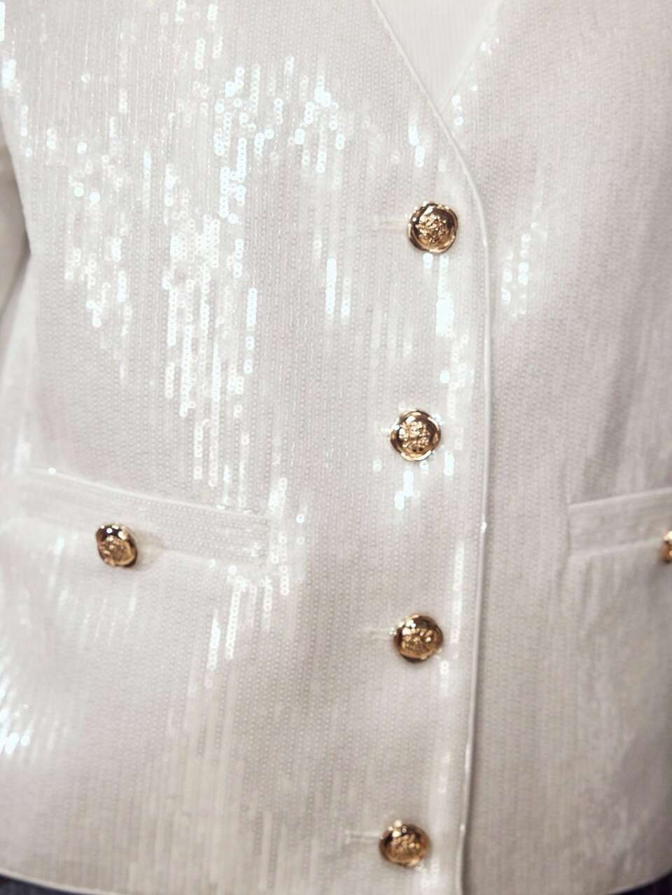 MOTF SEQUIN BUTTON UP LIGHTWEIGHT JACKET