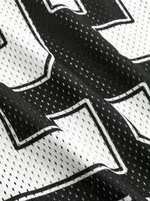 Girlism Sporty Asymmetrical Neck Tween Pullover With Letter Print And Drop Shoulder Sleeves,In Fall/Winter