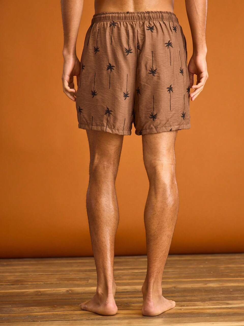 Pantaloncini da bagno con stampa grafica su tutto, vita in vita coulisse elasticizzata, abbigliamento da piscina per vacanze estive