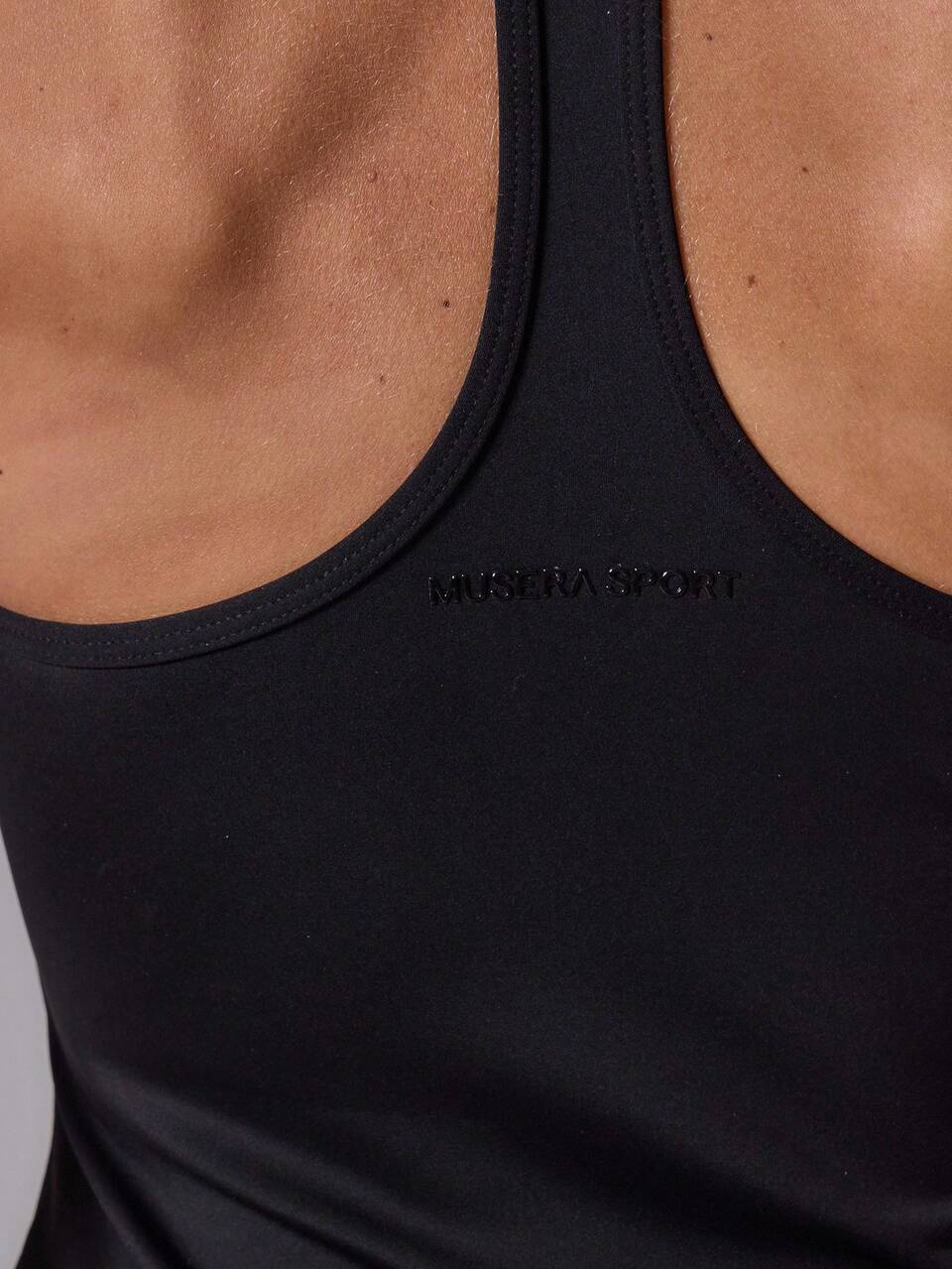 Active Scoop Neck Thong Back Fitted Bodysuit Gym Workout Summer Padel Club Gym Fitness