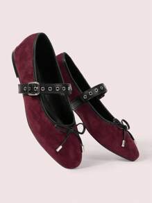 CUCCOO DOLLMOD Women's Fashion Burgundy Flat Loafers - Burgundy - View 9