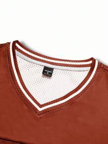 PAVTROS 男士数码印花休闲T恤，运动风格 - 紅色 - 查看 8