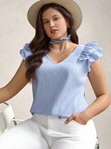 Zelara 大码女式夏季条纹 V 领盖袖宽松休闲衬衫、返校服、女式可爱上衣、女式教师装、女式机场装、简约时尚、通勤简约办公室老款衬衫、休闲日常穿着、适合日常穿着、优雅个性化派对、优雅时尚通勤、优雅衬衫、女式衬衫、适合春夏秋