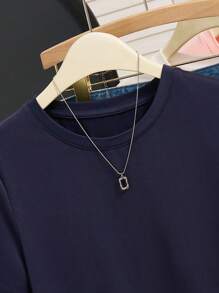 INAWLY Women's Fashion Tassel T-Shirt, Chic Style - Navy Blue - View 4