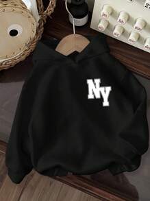 Baby Boy Knitted Soft Sweatshirt, Casual Thick Warm Winter Pullover, Suitable For Autumn Fall - Black - View 2