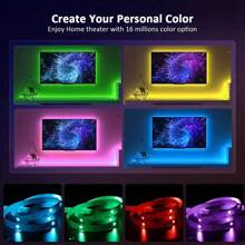 1PC 1M 2M 3M 4M 5M 10M 15M 20M RGB LED Strip Lights & Remote Control – Color Changing Lighting For Bedroom, Party, And Holiday Decor, USB Powered, Multi-Color Display, Perfect For Home Theater Or Festive Ambiance, Christmas Decor - White - View 5