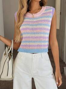 Easowa 女式无袖彩色针织背心