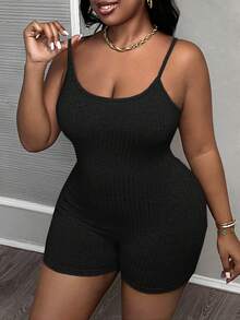 Slaydiva Mono sin mangas de unicolor sexy de talla grande, para el verano