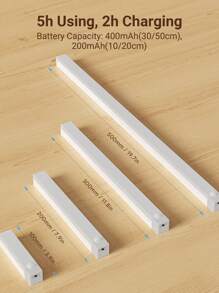 Teckwe 1 件 LED 无线运动传感器橱柜灯，磁性 USB 可充电夜灯（10/20/30/50 厘米）适用于厨房、卧室、橱柜、衣柜、楼梯、走廊照明，暖光 - 白色 - 查看 5