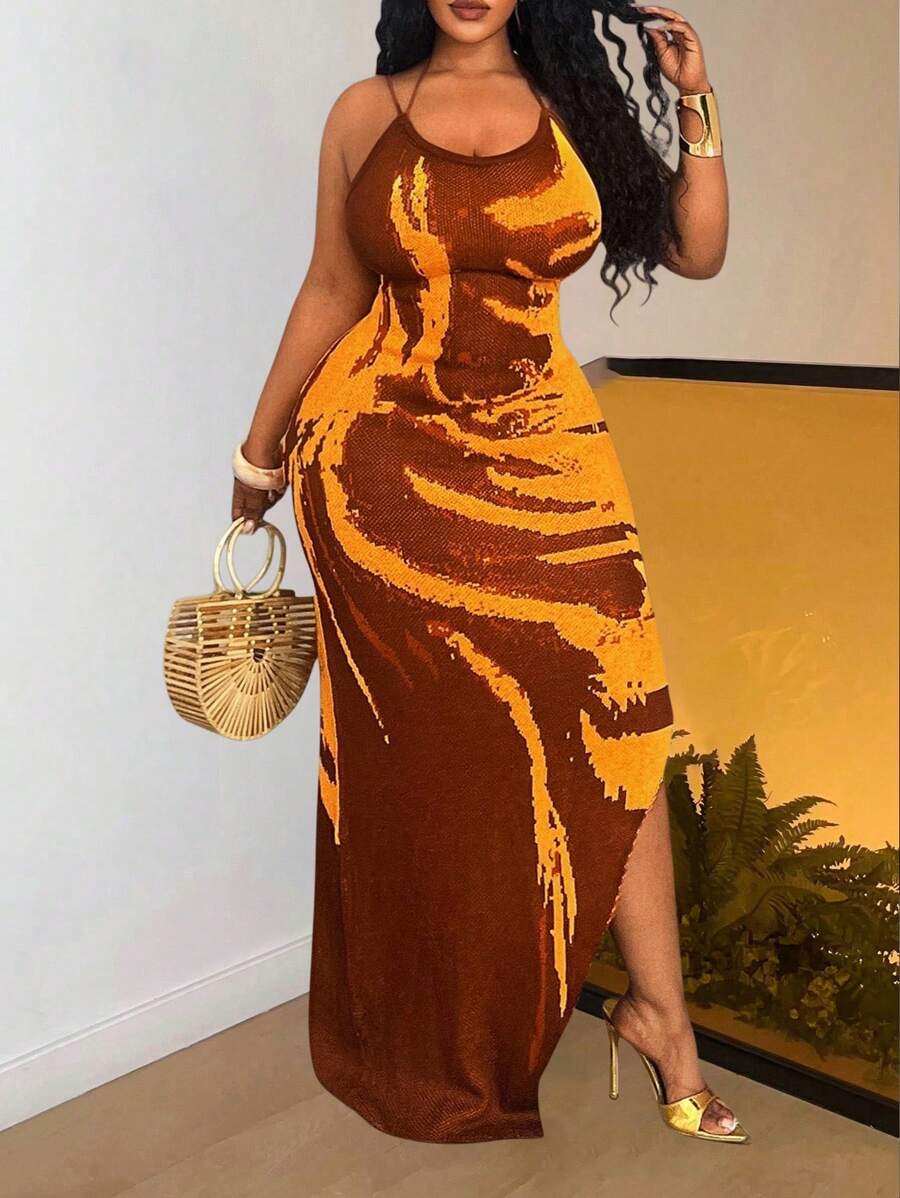 Slaydiva ثوب شاطئ اوربي و اميركي عصري مقاسات كبيرة, فستان ضيق مثير مكشوف الكتفين ذو مقاس جسم