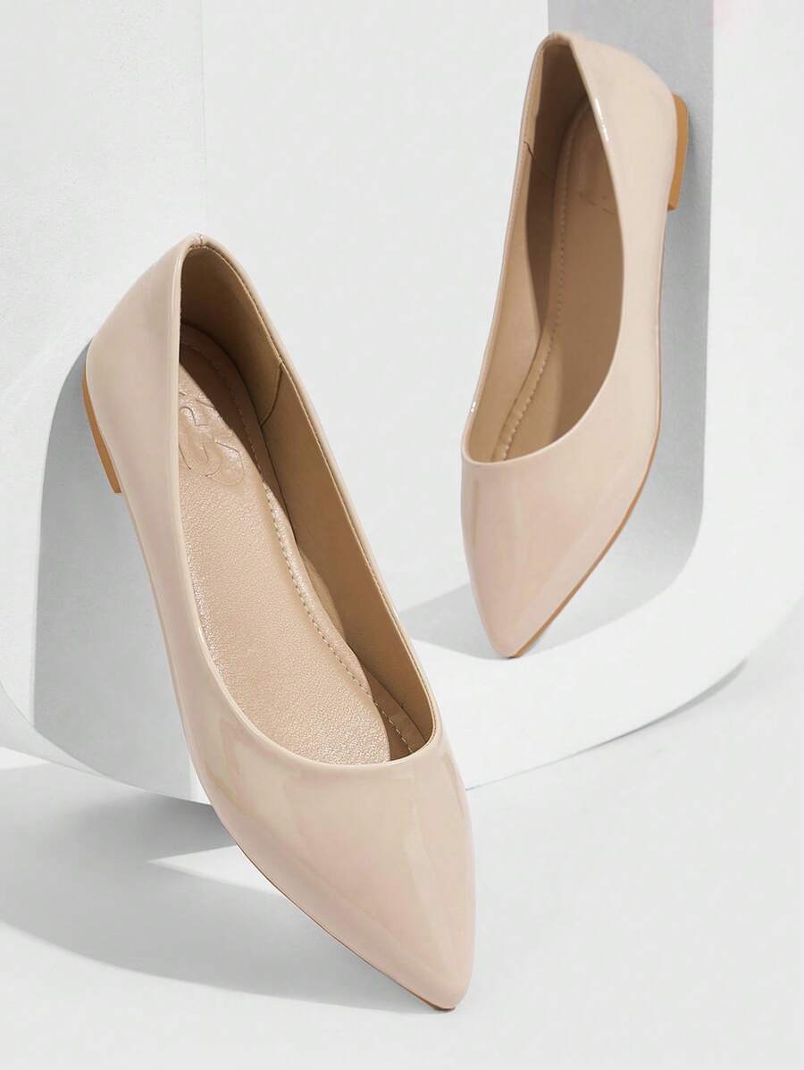 CUCCOO BIZCHIC Giày bệt đa năng màu trơn cho nữ đi nghỉ hè Giày giảm giá mùa hè Giày công sở thanh lịch, phù hợp cho mọi dịp, công sở, Giáng sinh, thu, năm mới, ngày lễ - Màu be - Xem 1