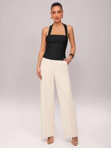 Silquee 女式无袖露背修身休闲背心，夏季时尚 - 黑色 - 查看 5