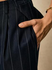 Poéselle 女士休闲条纹阔腿裤，适合通勤