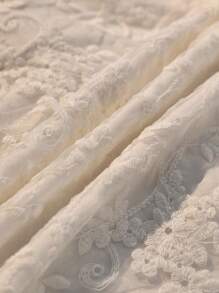 Seusyu تنورة نسائية بتصميم الدانتيل الفرنسي