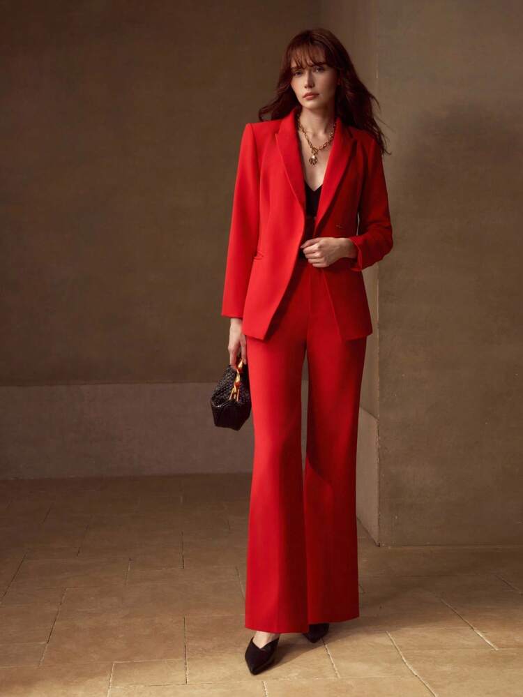 MOTF Classy PRESS CREASE SLANT POCKET SUIT PANTS