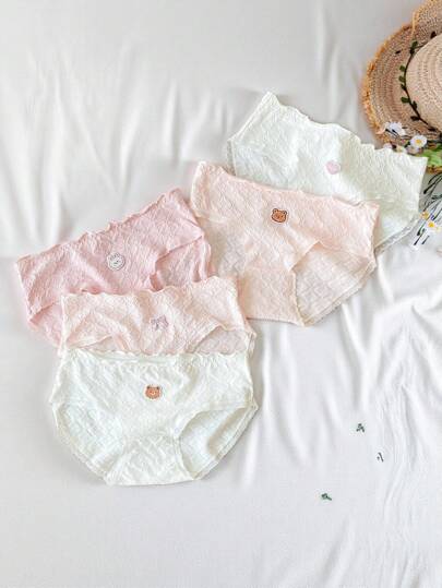 5条装 卡通印花透气少女内裤 舒适内裤 返校时尚