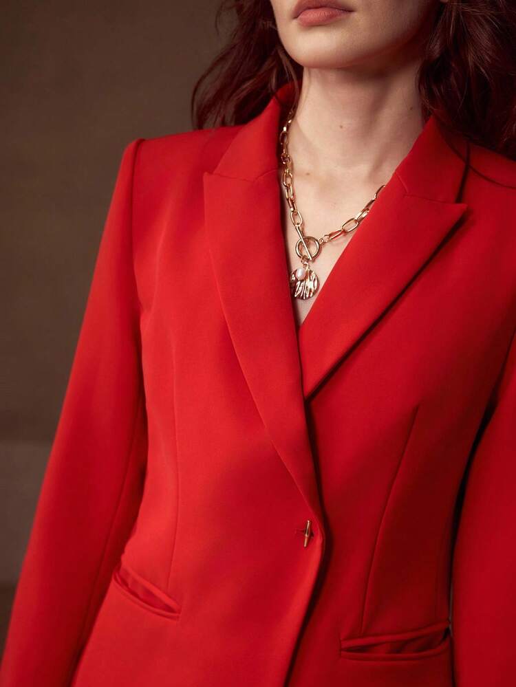 MOTF Classy SINGLE BUTTON STRUCTURED BLAZER