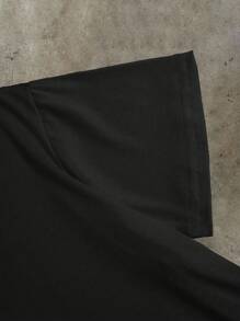 Manfinity Dauomo تي شيرت رجالي كاجوال بطبعة حرفية بياقة مستديرة بأكمام قصيرة، صيف