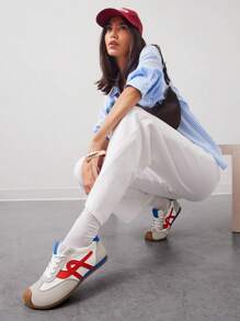 Solezae #QuietLuxury 女式低帮系带芭蕾跑步鞋 - 高级运动休闲混合 | 透气波浪针脚设计 | 健身房到迪斯科百搭 - 彩色 - 查看 7