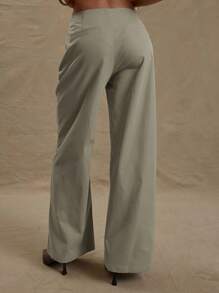 MUSERA Pantalón de pierna recta con detalle de lazo anudado, de pretina media, con bolsillos, de estilo empresarial casual elegante, para primavera, verano, vacaciones, graduación, baile de graduación, invitado de boda, cumpleaños, dinero viejo, a medida
