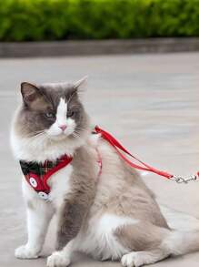 1pc Pet Chest Harness And Back Strap For Walking Medium And Small Dogs, Teddy Dog Chain, Dog Leash, Rope, Dog Supplies