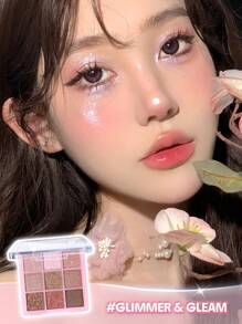 SHEGLAM Glimmer & Gleam Palette De Fards à PaupièRes 9 Couleurs Remise De DiplôMe Anniversaire Vacances ÉTé Automne Y2K ÉLéGant Mode Femmes Maquillage CosméTique FêTe Plage Voyage Camping Plein Air ÉCole Campus Excursion Festivals DéCoration Cadeau PréSent Rose Fille Cosplay Meilleur Couleur Charme Ambiance