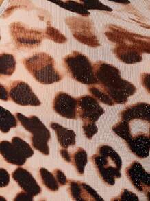 MUSERA Halter High Neck Mixed Animal Pirnt Low Back Top Spring, Summer, Ibiza, Y2k, Cool Girl, Festival, Rave, Vacation, Club, Cute, Holiday - Multicolor - View 6