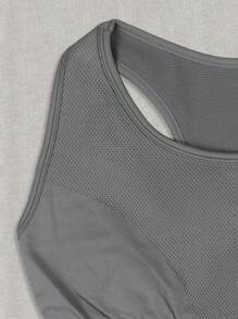 Easithlete 3入組大尺碼無縫運動胸衣套裝，夏季運動瑜珈