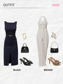 CUCCOO BIZCHIC Ladies' High Heeled Sandals For Summer Graduation Heels Prom Heels Vacation Shoes Summer Elegant Basics Business Casual Business Chic Spring Shoes Spring Break Easter For Christmas - Black - View 12