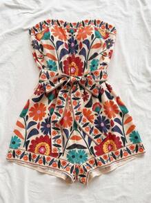 Soleia 大码女式彩色抹胸连体衣