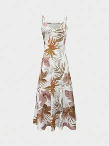 Selamara 女士休闲度假植物印花无袖连衣裙