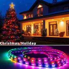 1PC 1M 2M 3M 4M 5M 10M 15M 20M RGB LED Strip Lights & Remote Control – Color Changing Lighting For Bedroom, Party, And Holiday Decor, USB Powered, Multi-Color Display, Perfect For Home Theater Or Festive Ambiance, Christmas Decor - White - View 8